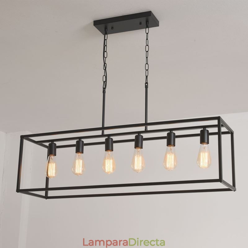 Lámpara colgante estilo granja, isla, 6 luces