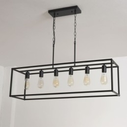 Lámpara colgante estilo granja, isla, 6 luces