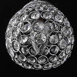 Lámpara de araña de cristal moderna contemporánea de metal