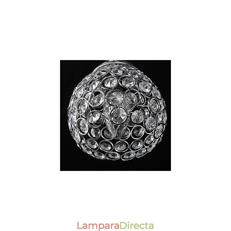Lámpara de araña de cristal moderna contemporánea de metal