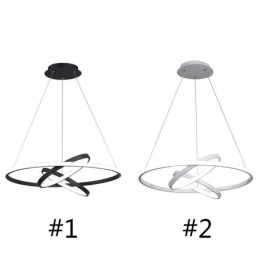 Lámpara de araña moderna regulable con 3 anillos de iluminación colgante
