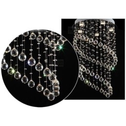 Lámpara de techo moderna de cristal con forma de gota de lluvia redonda