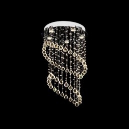 Lámpara de techo moderna de cristal con forma de gota de lluvia redonda
