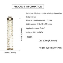 Lámpara de araña grande de lujo moderna de cristal con montaje empotrado para techo