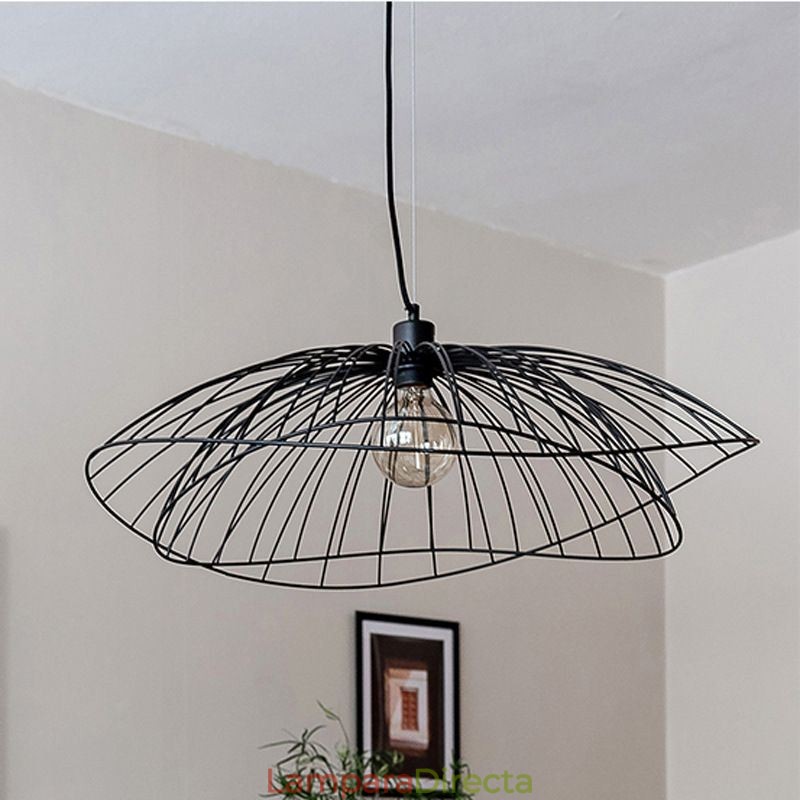 Lámpara colgante moderna con forma de sombrero, decoración minimalista, 1 luz