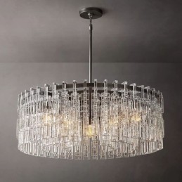 Lámpara de techo americana de lujo de cristal colgante de 60 cm