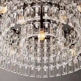Lámpara de techo americana de lujo de cristal colgante de 60 cm