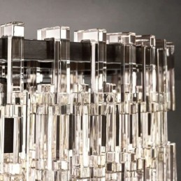 Lámpara de techo americana de lujo de cristal colgante de 60 cm
