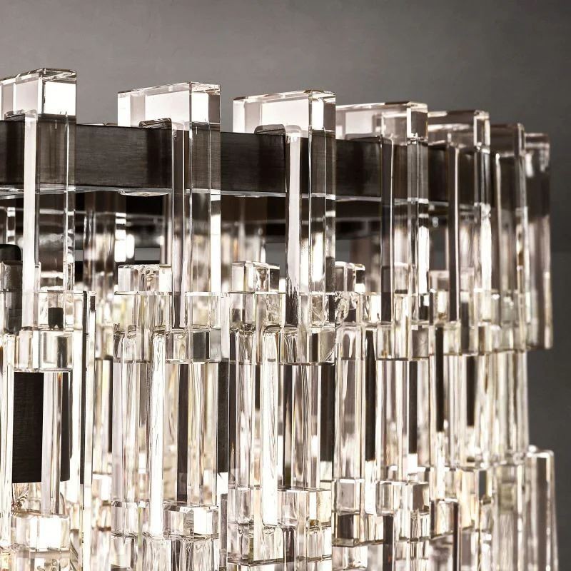 Lámpara de techo americana de lujo de cristal colgante de 60 cm