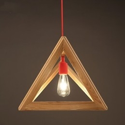 Lámpara de araña de madera nórdica para cafetería, ropa, creativa, retro, decorativa, de roble