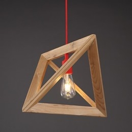 Lámpara de araña de madera nórdica para cafetería, ropa, creativa, retro, decorativa, de roble