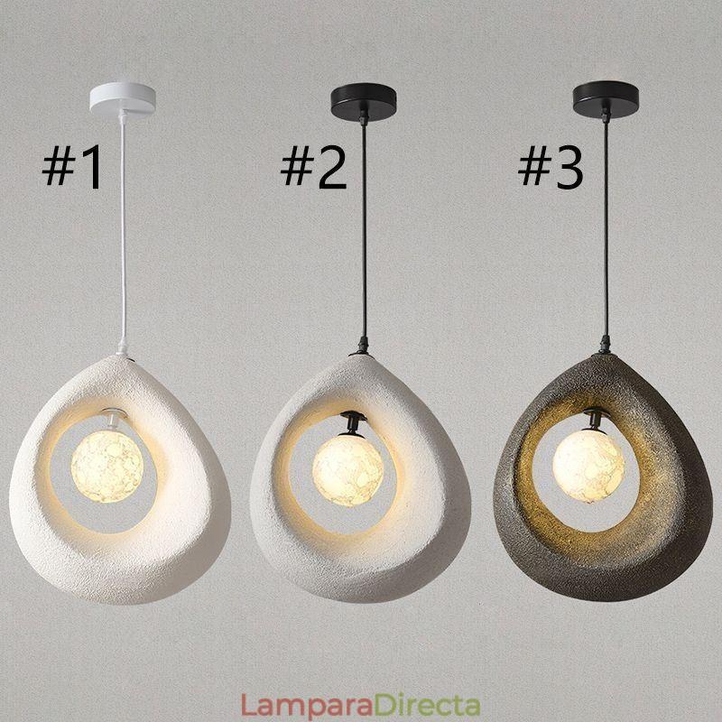 Lámpara colgante de resina moderna y sencilla para techo.