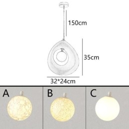 Lámpara colgante de resina moderna y sencilla para techo.