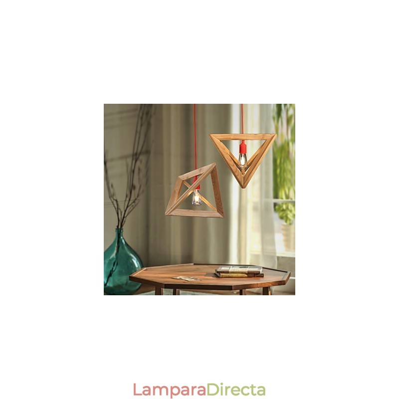 Lámpara de araña de madera nórdica para cafetería, ropa, creativa, retro, decorativa, de roble