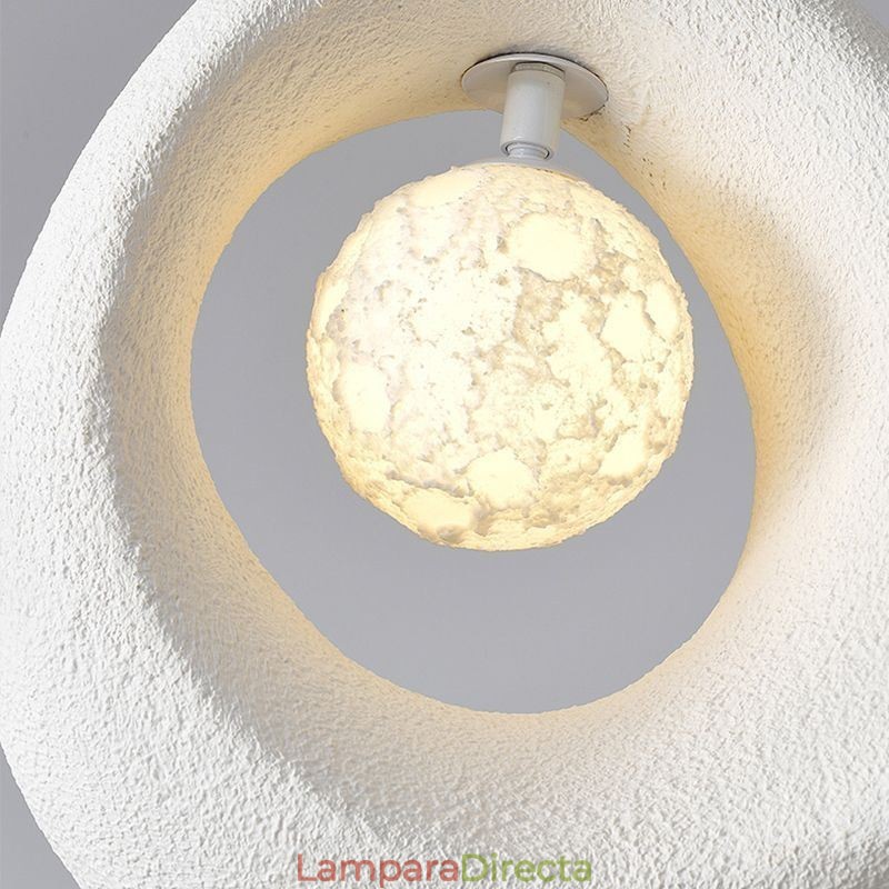 Lámpara colgante de resina moderna y sencilla para techo.