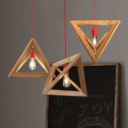 Lámpara de araña de madera nórdica para cafetería, ropa, creativa, retro, decorativa, de roble