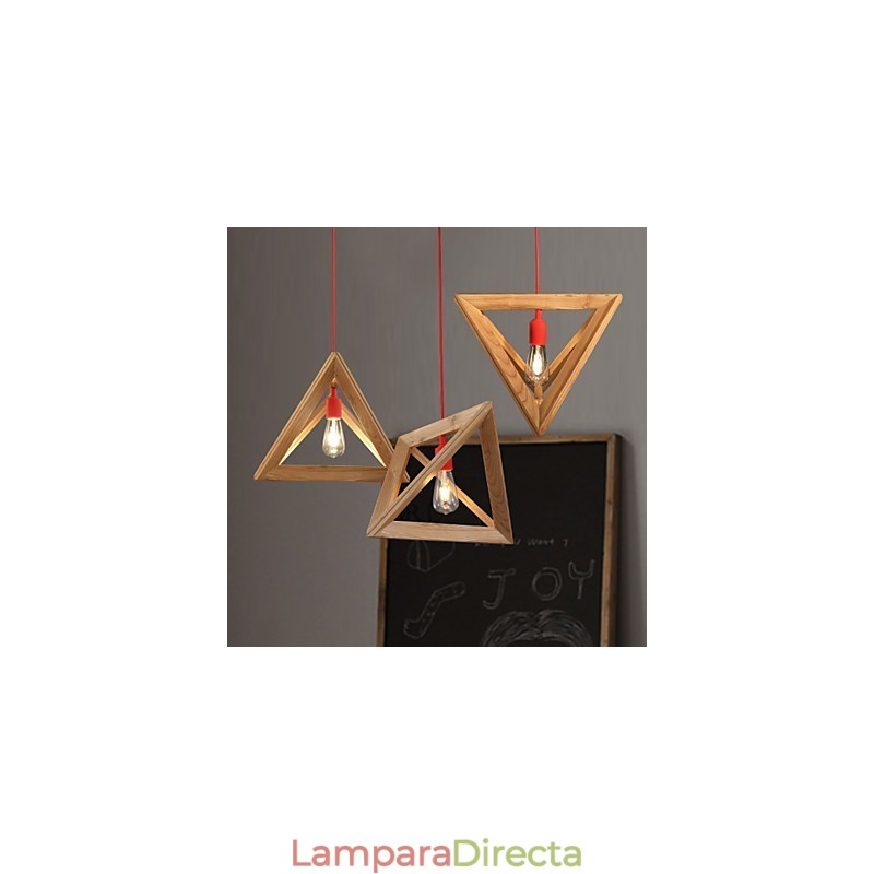 Lámpara de araña de madera nórdica para cafetería, ropa, creativa, retro, decorativa, de roble