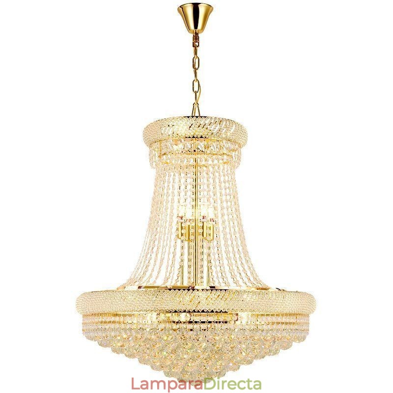 Lámpara colgante de cristal moderna, lámpara de techo decorativa dúplex