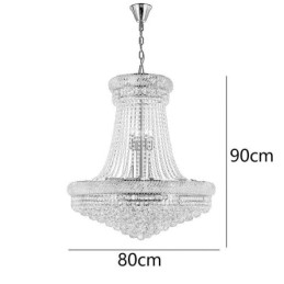 Lámpara colgante de cristal moderna, lámpara de techo decorativa dúplex