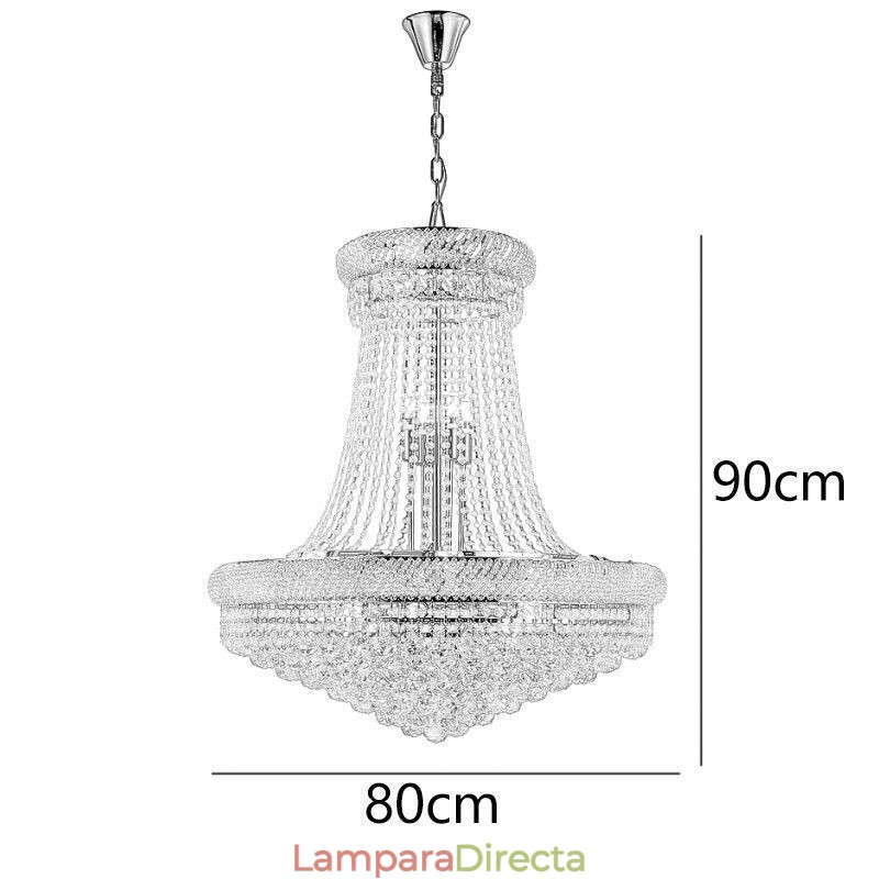 Lámpara colgante de cristal moderna, lámpara de techo decorativa dúplex
