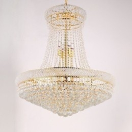 Lámpara colgante de cristal moderna, lámpara de techo decorativa dúplex