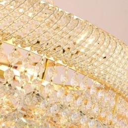 Lámpara colgante de cristal moderna, lámpara de techo decorativa dúplex