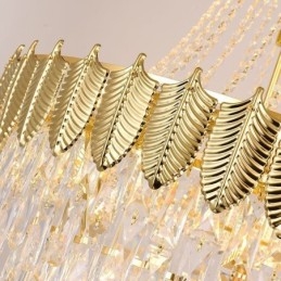 Lámpara colgante de cristal cónico, llamativa lámpara de techo decorativa dúplex