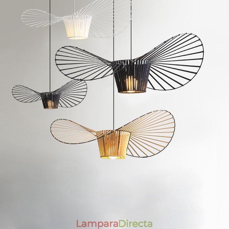 Lámpara colgante moderna simple de hierro con forma de sombrero