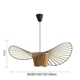 Lámpara colgante moderna simple de hierro con forma de sombrero