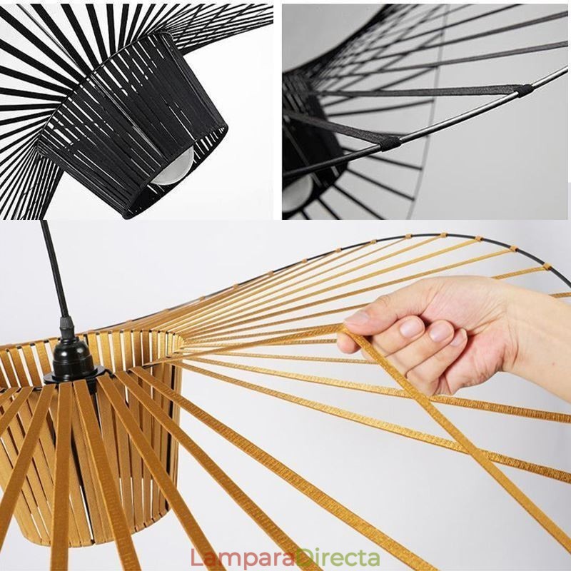 Lámpara colgante moderna simple de hierro con forma de sombrero