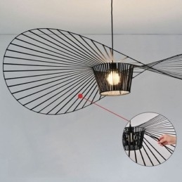 Lámpara colgante moderna simple de hierro con forma de sombrero
