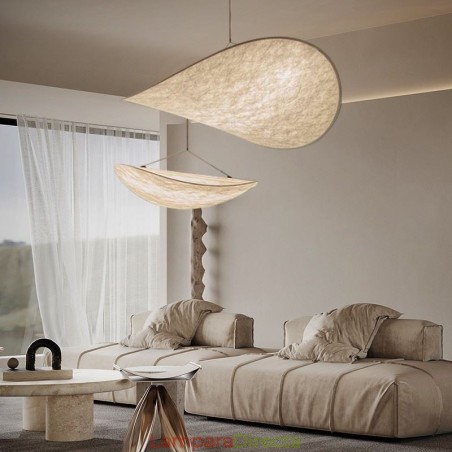 Lámpara de techo colgante de seda decorativa, luz blanca cálida Lámpara de techo colgante de seda decorativa, luz blanca cálida