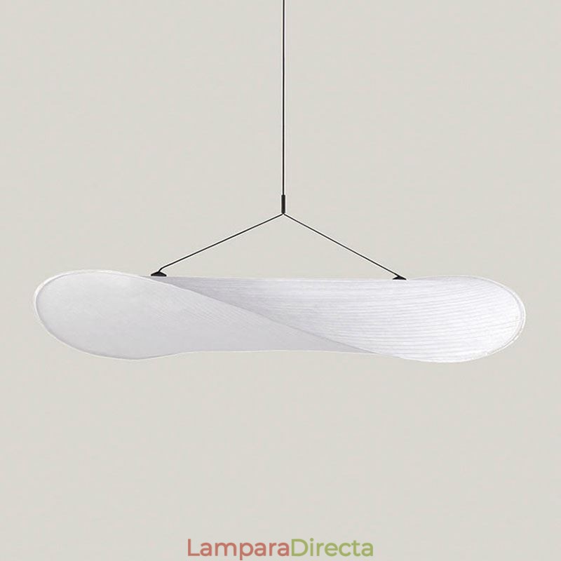 Lámpara de techo colgante de seda decorativa, luz blanca cálida
