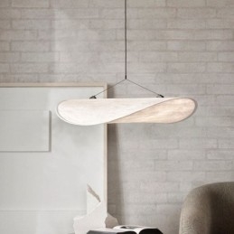 Lámpara de techo colgante de seda decorativa, luz blanca cálida