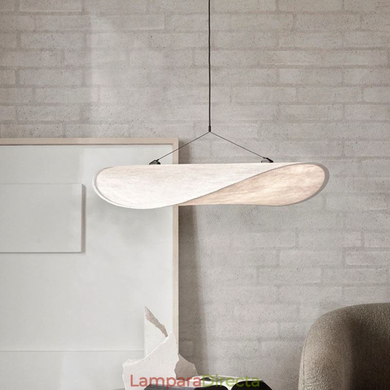 Lámpara de techo colgante de seda decorativa, luz blanca cálida