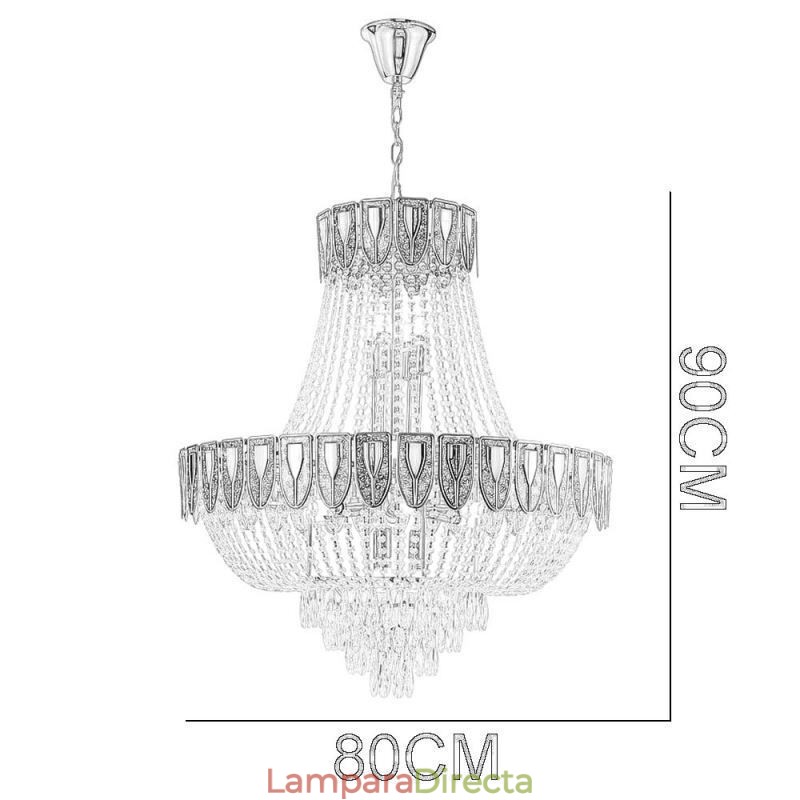 Lámpara colgante de cristal, lámpara de techo decorativa de lujo
