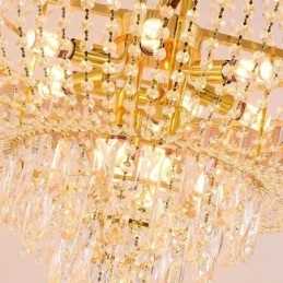 Lámpara colgante de cristal, lámpara de techo decorativa de lujo