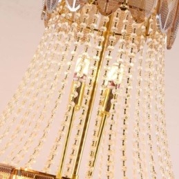 Lámpara colgante de cristal, lámpara de techo decorativa de lujo