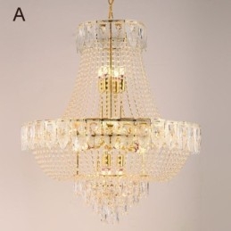 Lámpara colgante de cristal, lámpara de techo decorativa de lujo