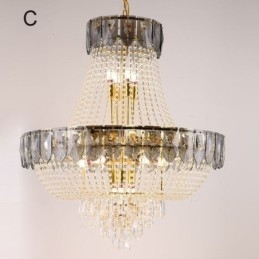 Lámpara colgante de cristal, lámpara de techo decorativa de lujo