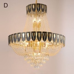 Lámpara colgante de cristal, lámpara de techo decorativa de lujo