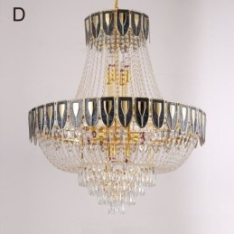Lámpara colgante de cristal, lámpara de techo decorativa de lujo
