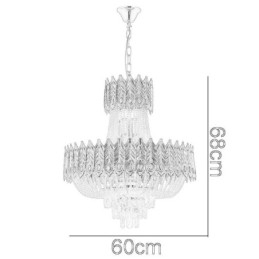 Lámpara colgante de cristal de lujo, lámpara de techo decorativa de 60 cm