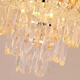 Lámpara colgante de cristal de lujo, lámpara de techo decorativa de 60 cm