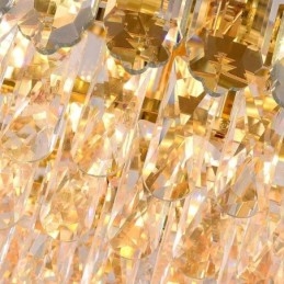 Lámpara colgante de cristal de cuatro capas, lámpara de techo decorativa de lujo de 80 cm