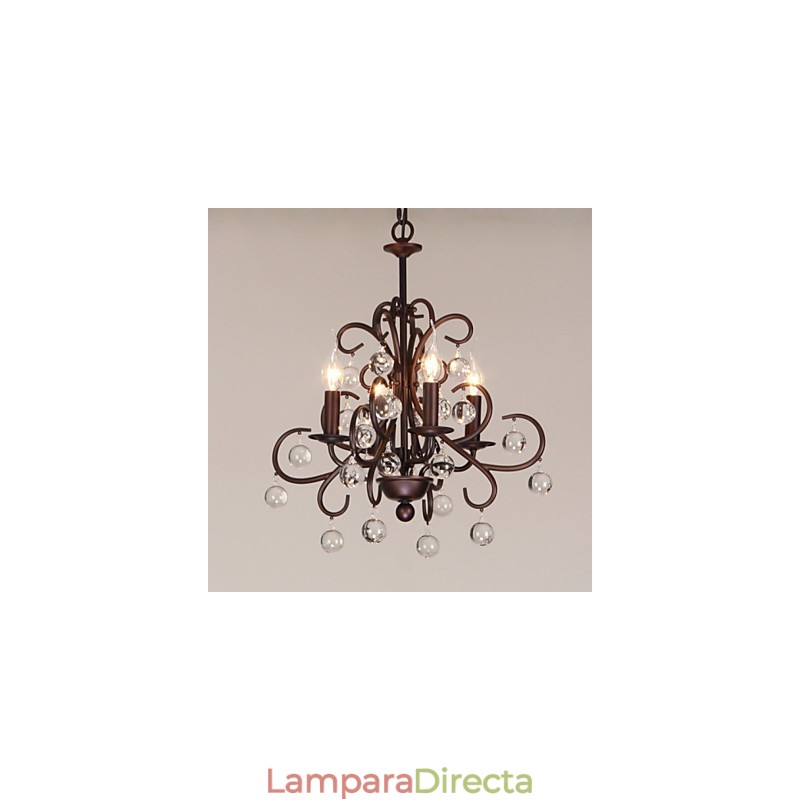 Lámpara de araña de metal con pintura clásica tradicional