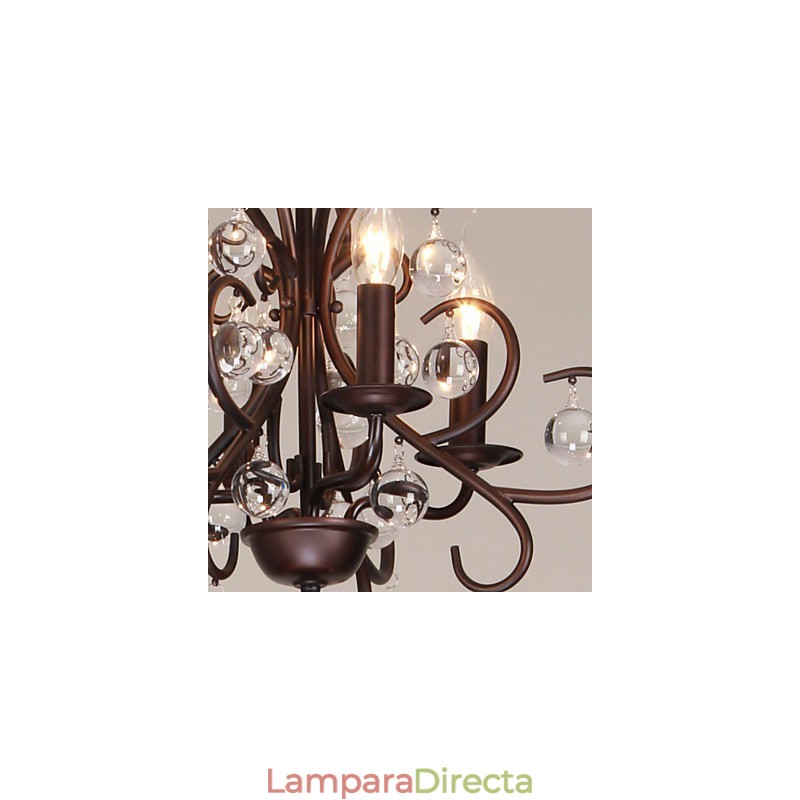 Lámpara de araña de metal con pintura clásica tradicional