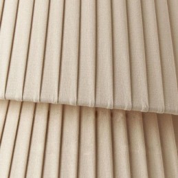 Lámpara colgante de techo estilo crema francés con pantalla de tela de doble capa