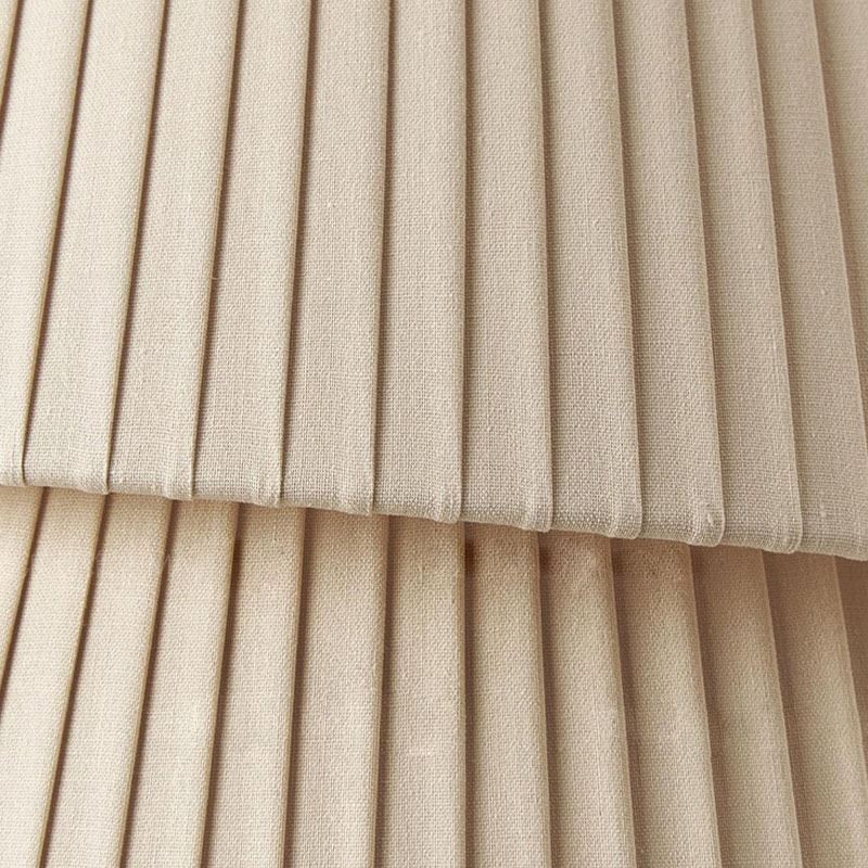 Lámpara colgante de techo estilo crema francés con pantalla de tela de doble capa