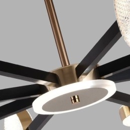 Lámpara colgante minimalista de siete cabezas con forma circular